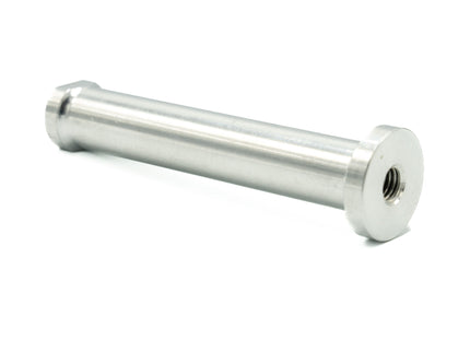 Metallic cylindrical object on a white background