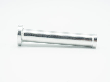 Metallic cylindrical object on a white background