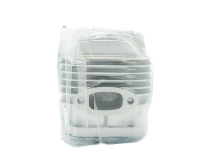 White electronic device, possibly a camera or sensor, in clear plastic packaging on a white background