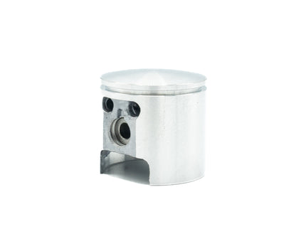 Metallic piston on a white background