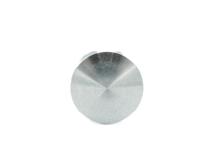Metallic knob on a white background