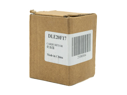 Brown cardboard box with a label and barcode on a white background