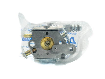 Mechanical component in a clear plastic package on a white background