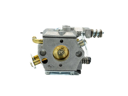 Mechanical carburetor on a white background