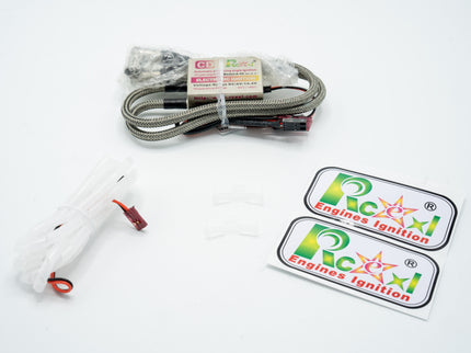 Engine ignition system with cables and connectors on a white background, featuring the Rocoxi brand.