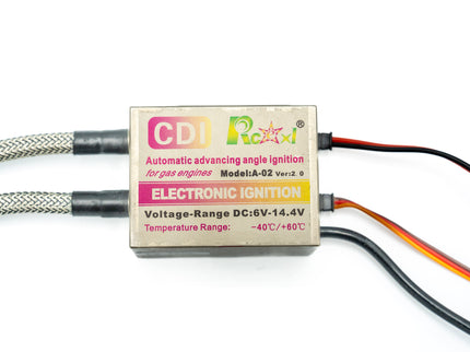 Electronic ignition module with 'CDI Reaxi' branding on a white background