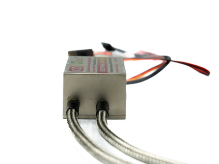 Electronic component with wires on a white background