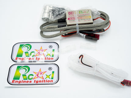 Engine ignition components with 'Rocxi' branding on a white background