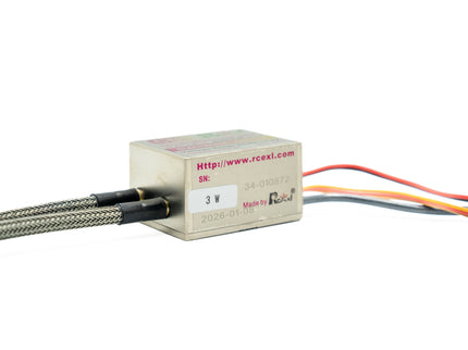 Electronic component with wires on a white background