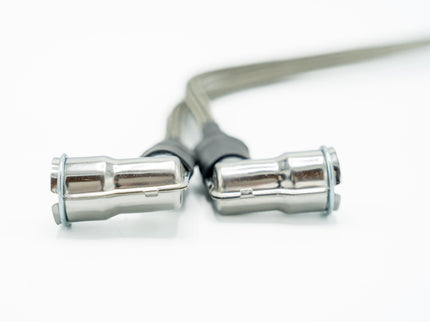 Two car cigarette lighters on a white background