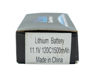 Lithium battery packaging with specifications on a white background