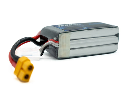 Battery pack with connector on a white background