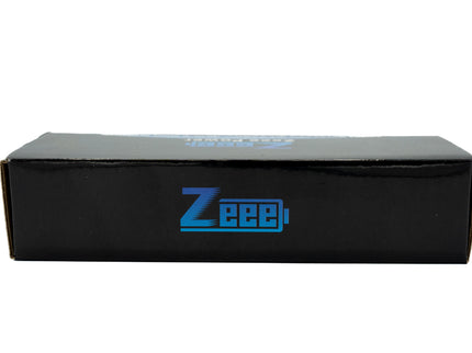 Black rectangular box with 'Zee' branding on a white background