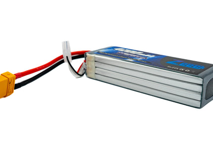 Lithium-ion battery pack with connectors on a white background