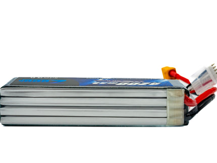Battery pack with connectors on a white background