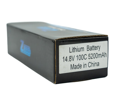 Lithium battery packaging with specifications on a white background