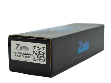 Black rectangular box with 'Zee' branding and specifications on a white background