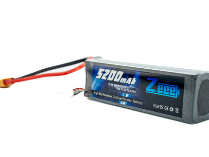 Lithium polymer battery with 'Zeee' branding on a white background