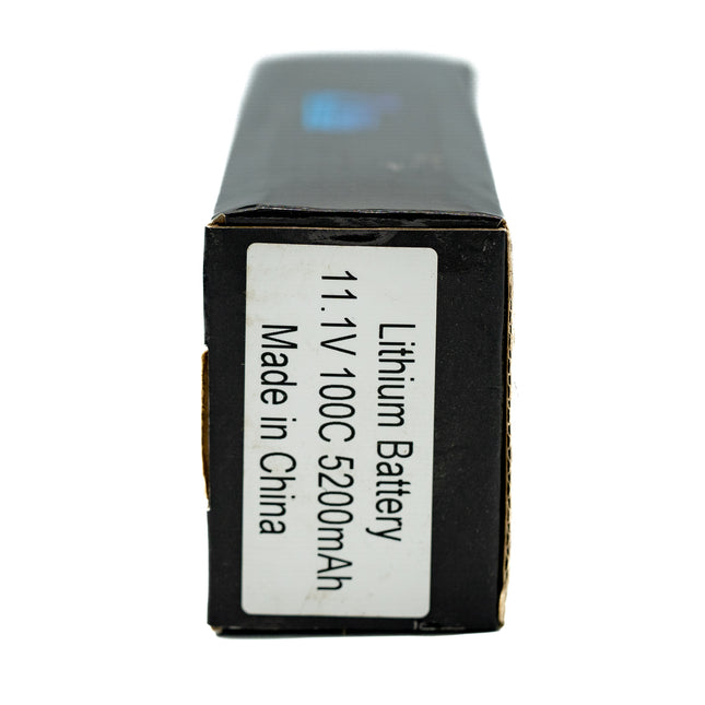 Lithium battery with specifications on a white background