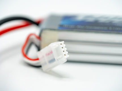 Battery pack with connectors on a blurred background