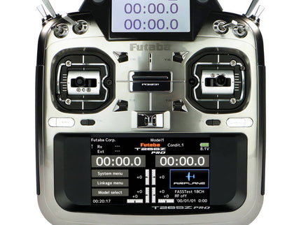 Futaba T26SZ Pro 26‑Channel Air Radio with digital display on a white background