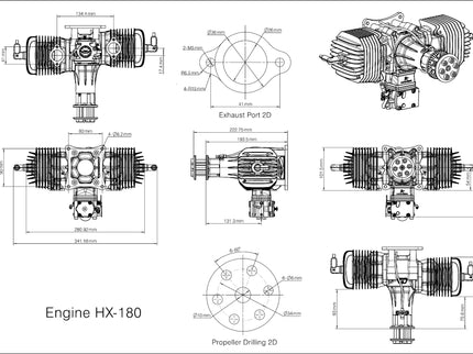 HANG-X HX-180 178cc 2-Stroke Petrol Engine