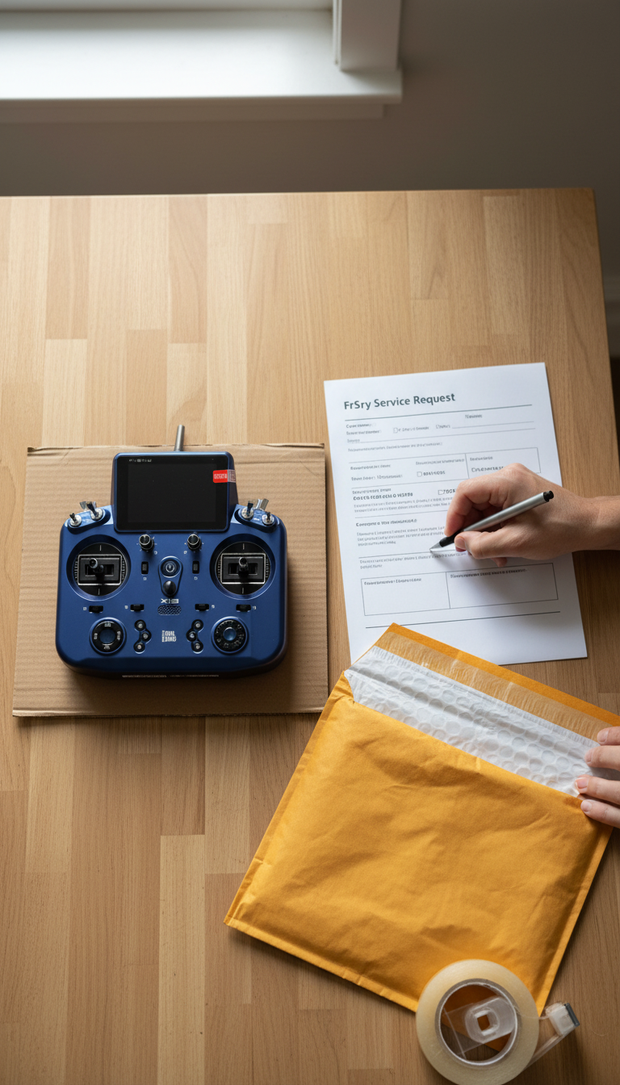 <h4><strong>2. Download & Complete the FrSky Service Form</strong></h4>