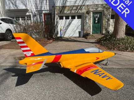 TopRC Model Trainer Into Sport Jet 86" Yellow/Blue/Navy
