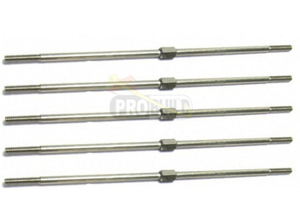 Kuza linkage 3x125mm stainless L/R thread 4 pieces. 4.5mm hex