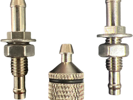 MIRACLE RC Fuel Tank Assembly – 2x 1/8 Fuel Line Connectors with Barbs & 1x Fuel Clunk