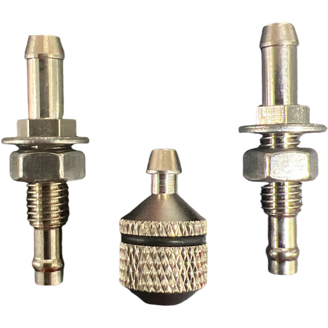 MIRACLE RC Fuel Tank Assembly – 2x 1/8 Fuel Line Connectors with Barbs & 1x Fuel Clunk