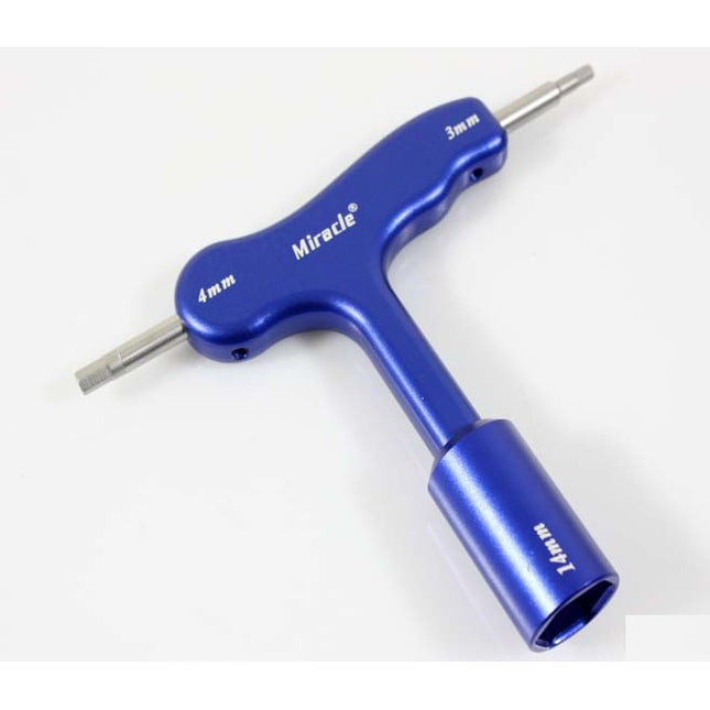 Miracle RC Universal Gas Engine Wrench Anodized Aluminum Blue
