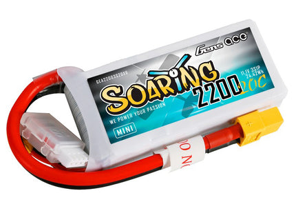 Battery pack with 'Soaring' branding on a white background
