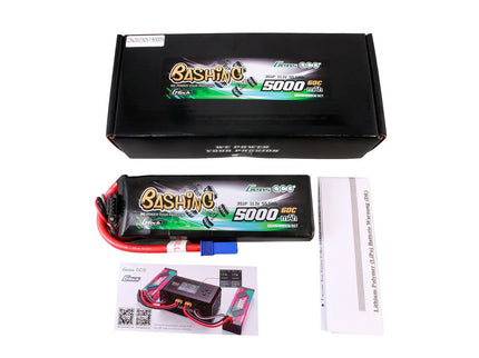 Bashing RC battery with packaging on a white background