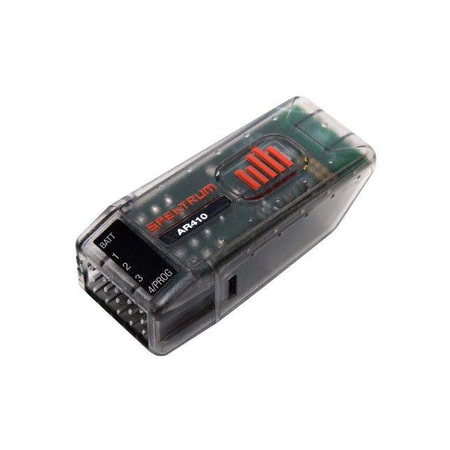 Spectrum RC receiver on a white background