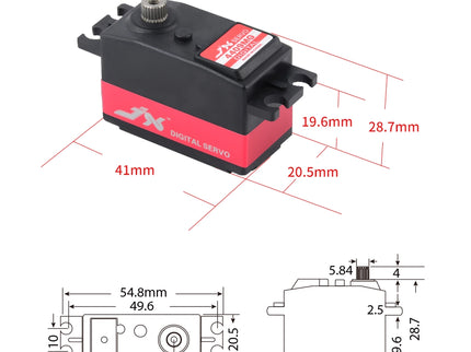 JX Servo PDI-4409MG 9.2kg Coreless Metal Gear Low Profile Digital Standard Servo  (25T)