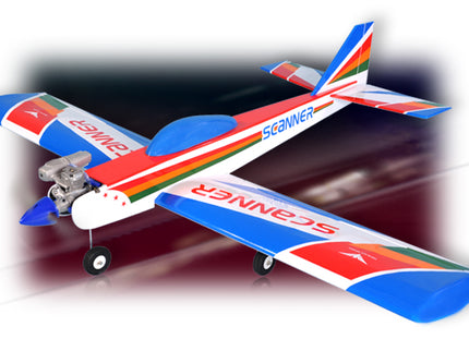 Colorful Phoenix Model PH006-SCANNER 57" model airplane with 'Scanner' branding on a white background