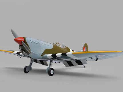 Phoenix Model Spitfire 61" ARF V2 with Electric Retracts Model of a vintage airplane on a gray background