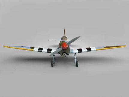 Phoenix Model Spitfire 61" ARF V2 with Electric Retracts Model airplane with a colorful design on a gray background