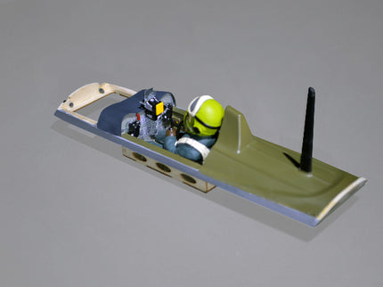Phoenix Model ZERO A6M COCKPIT with two figures inside on a gray background