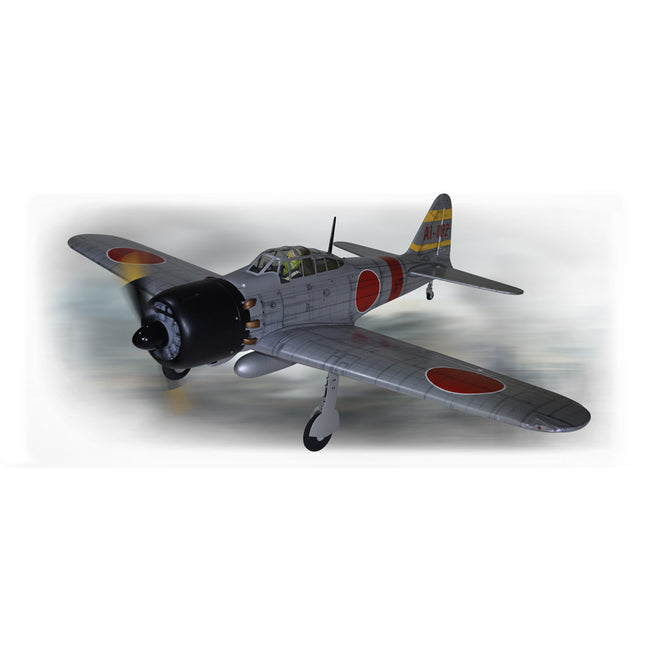 Phoenix Model ZERO A6M Model of a World War II era fighter airplane on a white background