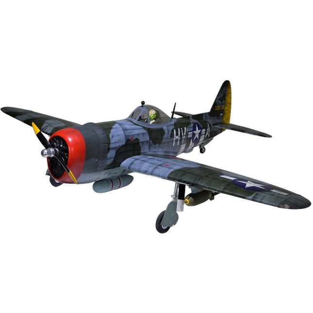 Phoenix Model P-47 Thunderbolt 79" ARF V2 with Electric Retracts camouflage design on a white background