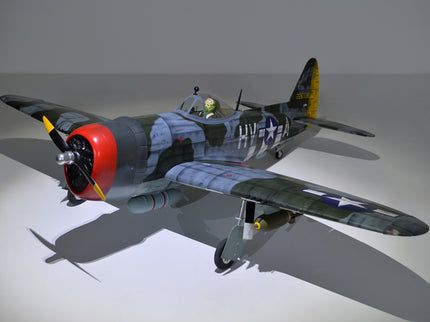 Phoenix Model P-47 Thunderbolt 79" ARF V2 with Electric Retracts Model of a vintage military airplane on a gray background
