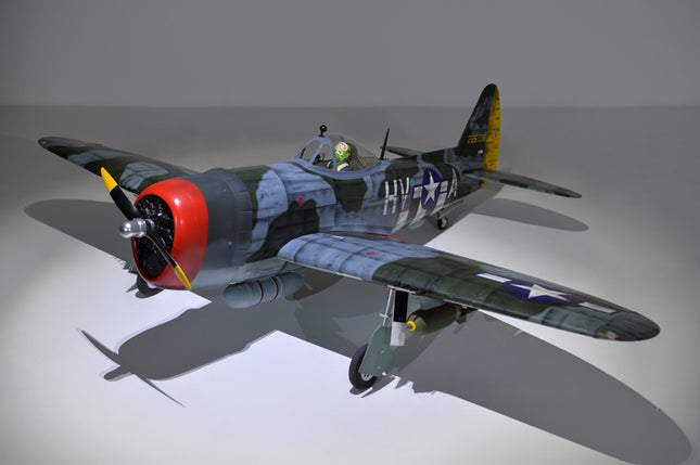 Phoenix Model P-47 Thunderbolt 79" ARF V2 with Electric Retracts Model of a vintage military airplane on a gray background
