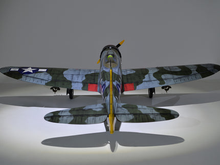 Phoenix Model P-47 Thunderbolt 79" ARF V2 with Electric Retracts Model airplane with camouflage pattern on a gray background