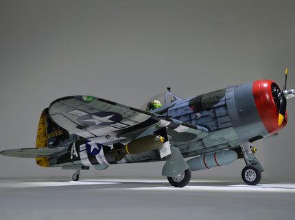 Phoenix Model P-47 Thunderbolt 79" ARF V2 with Electric Retracts Model of a World War II-era fighter airplane on a gray background