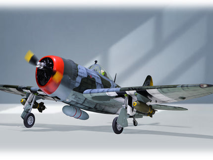 Phoenix Model P-47 Thunderbolt 79" ARF V2 with Electric Retracts Model of a vintage military airplane on a gray background