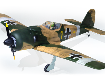 Phoenix Model Focke Wulf 55" with Electric Retracts Model of a vintage military airplane on a white background