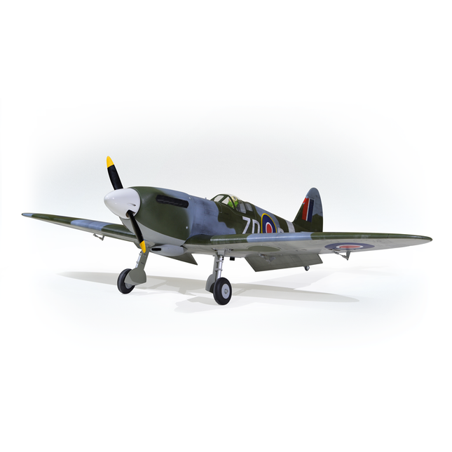 Phoenix Model Spitfire 55" W/Electric Retract Model of a vintage military airplane on a white background
