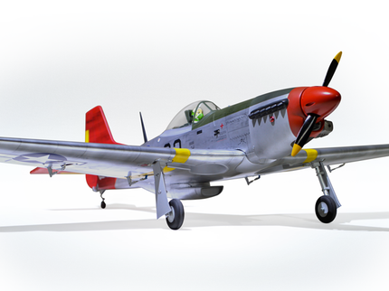 Phoenix Model P51 MUSTANG 1,41m 55,5'' W/Electric Retract Vintage airplane on a white background